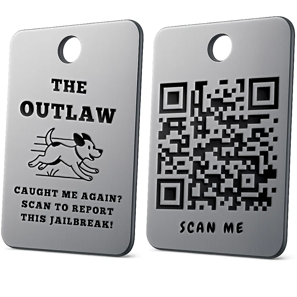 The Outlaw QR Pet Recovery Tag 2