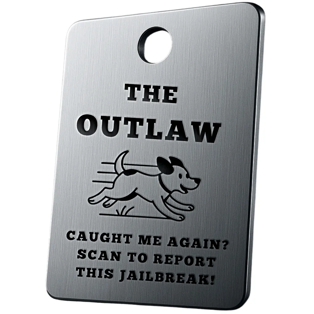 The Outlaw QR Pet Recovery Tag