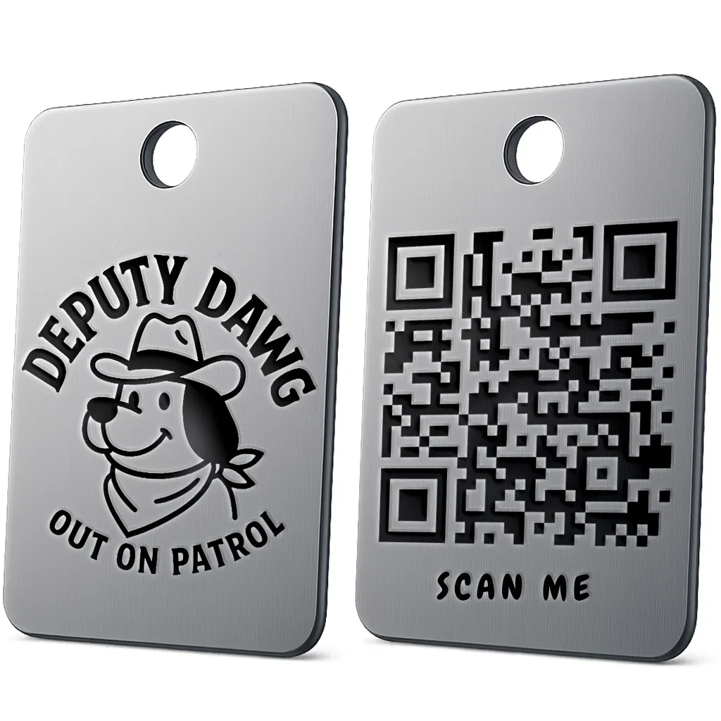 Deputy Dawg QR Pet Recovery Tag 2