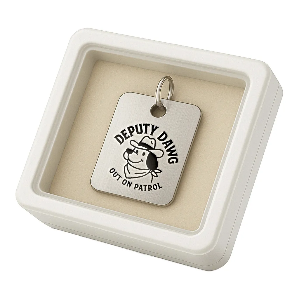 Deputy Dawg QR Pet Recovery Tag 3